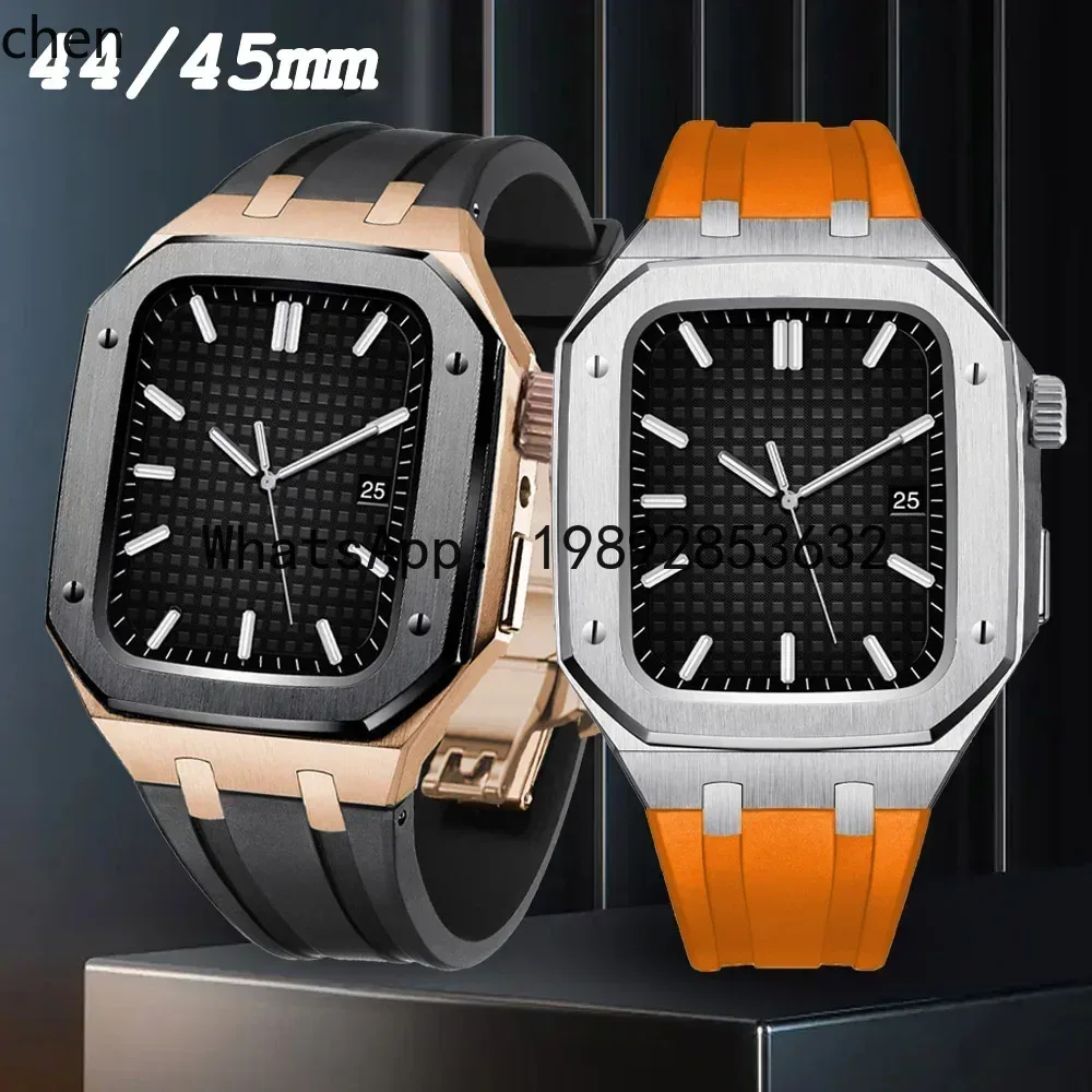 Luxury Watch Events - ZZ 45mm 44mm Metallgehäuse + Silikonarmband