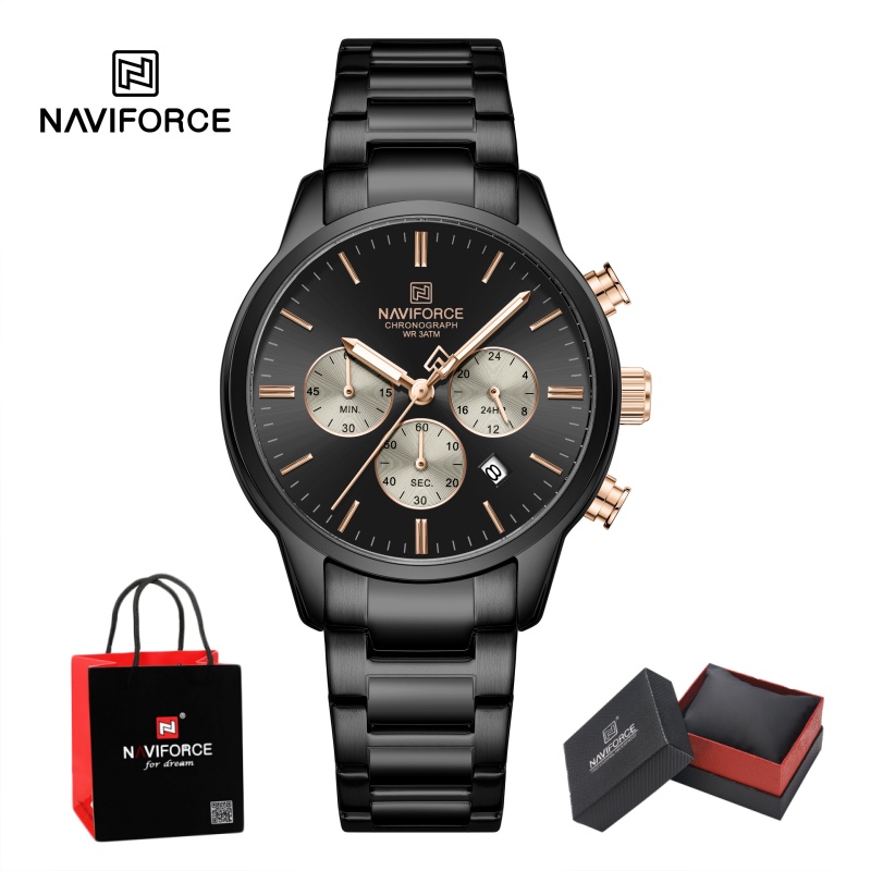 Luxury Watch For Men - NAVIFORCE Herren Quarz-Chronograph Uhr Wasserdicht Datumsanzeige