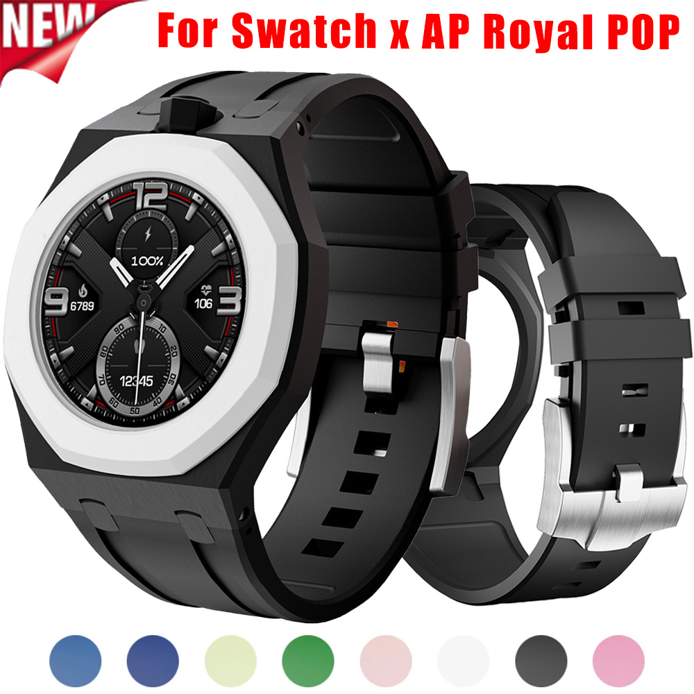 Luxury X I Watch - PC-Gehäuse-Gummiband für Swatch X AP Royal