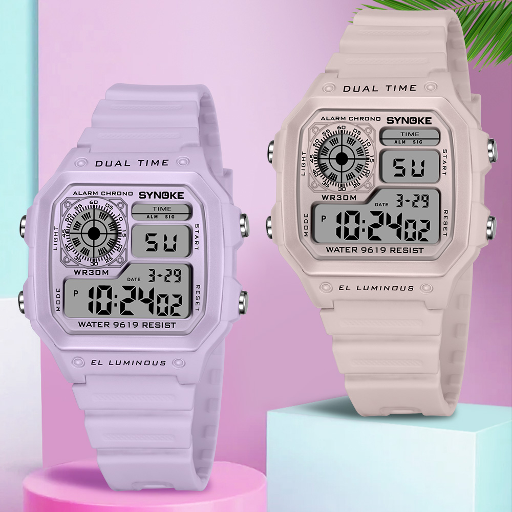 Perpetual Calendar Watch - SYNOKE Digitale Uhren Dame Sport Leuchtende