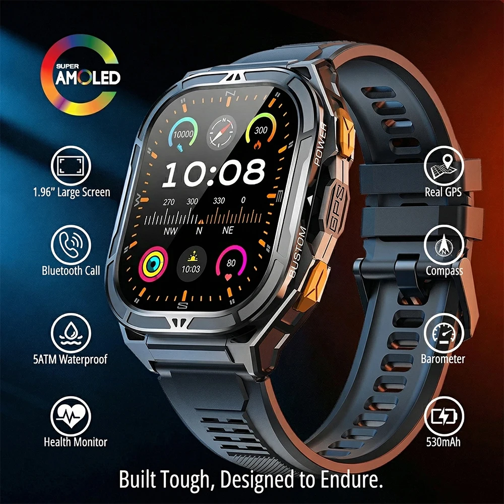 Luxury Watch Korea - Luxuriöse AMOLED Smartwatch mit Echtem GPS,