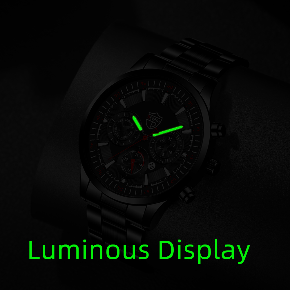 Mode Herren Uhren Set Luxus Mä – Luxury Watch All Black Bewertung und Preis