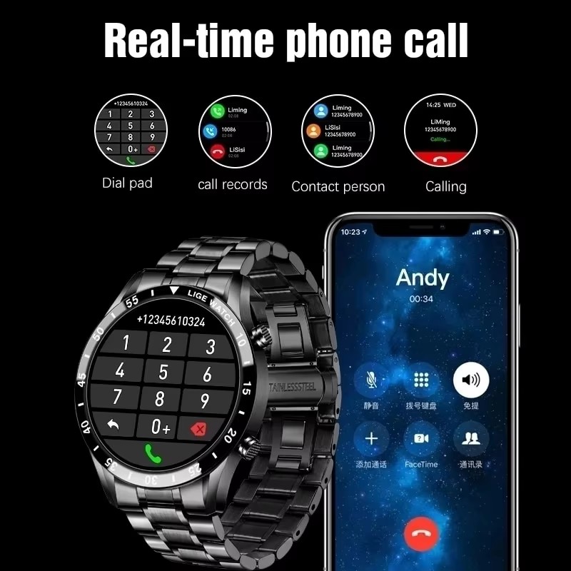 LIGE Neue Bluetooth Anruf Smar – Luxury Watch Korea Bewertung und Preis