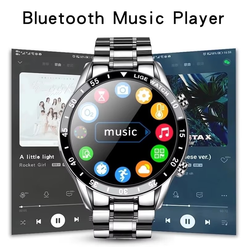 LIGE Neue Bluetooth Anruf Smar – Luxury Watch Korea Bewertung und Preis