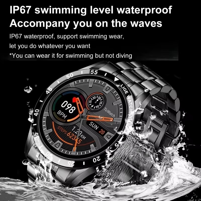 LIGE Neue Bluetooth Anruf Smar – Luxury Watch Korea Bewertung und Preis