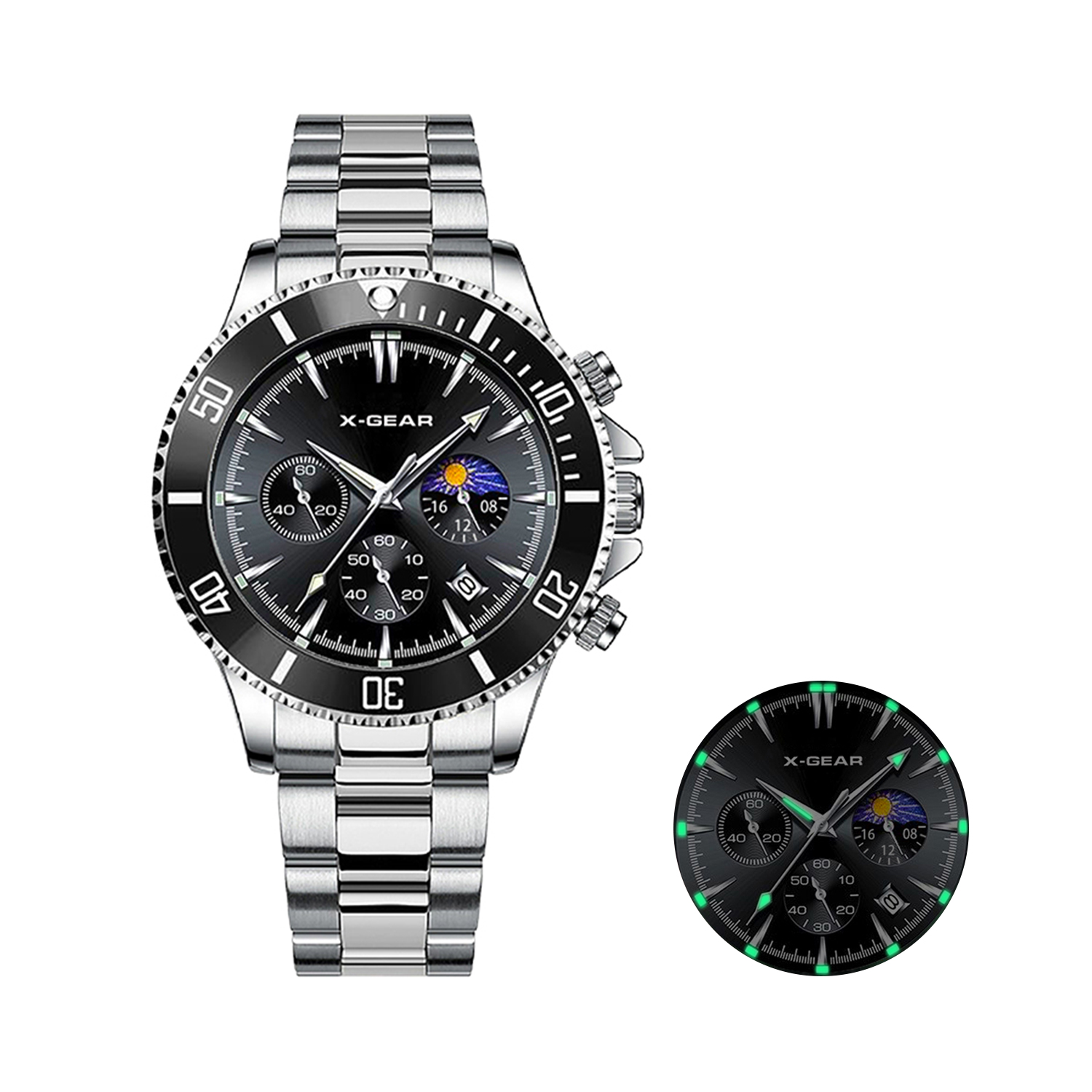 X-GEAR Modische Kalender-Herre – Luxury Watch All Black Bewertung und Preis