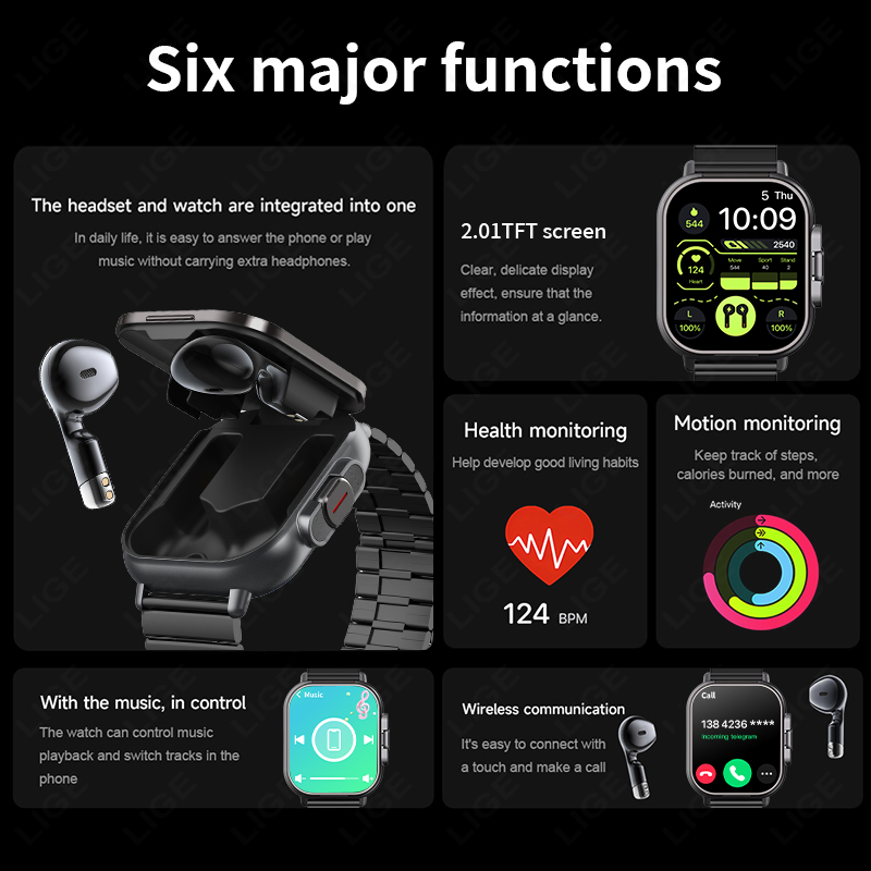 TWS 2in-1 Smartwatch mit Kopfh – Luxury Watch Korea Bewertung und Preis