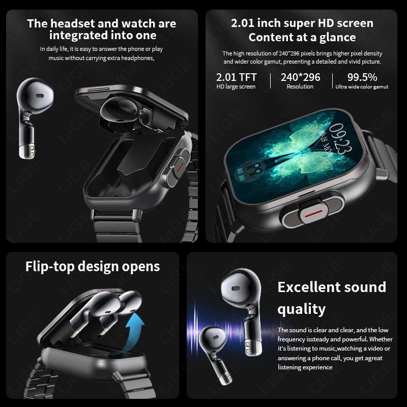 TWS 2in-1 Smartwatch mit Kopfh – Luxury Watch Korea Bewertung und Preis