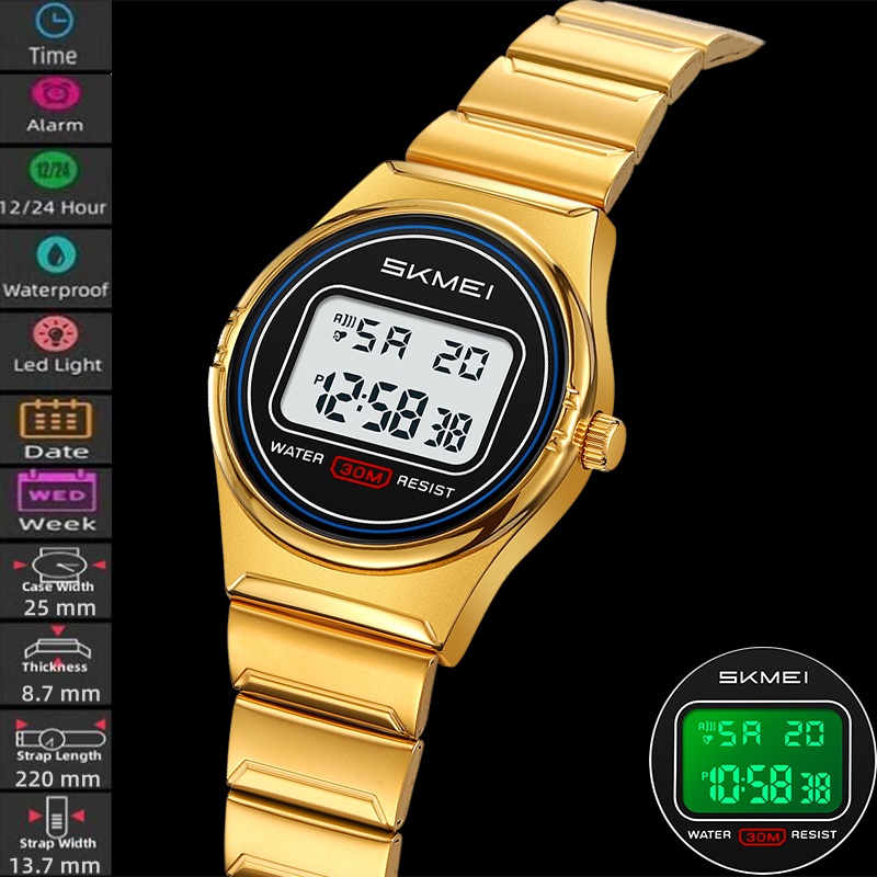 Skmei Damen-Digitaluhren, luxu – Perpetual Calendar Watch Bewertung und Preis
