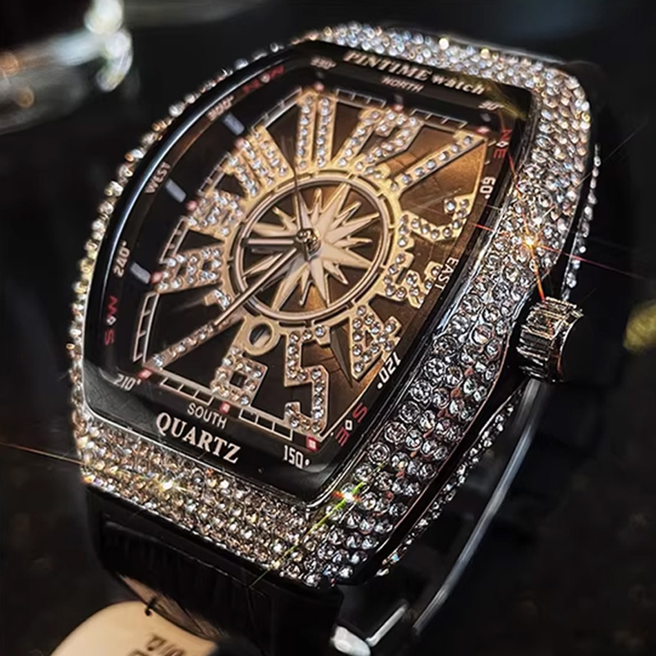 Premium Marken-Luxus-Diamantuh – Luxury Watch All Black Bewertung und Preis