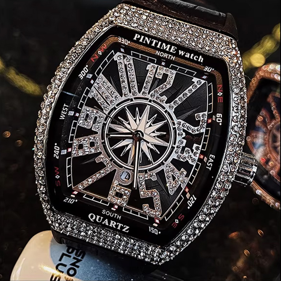 Premium Marken-Luxus-Diamantuh – Luxury Watch All Black Bewertung und Preis