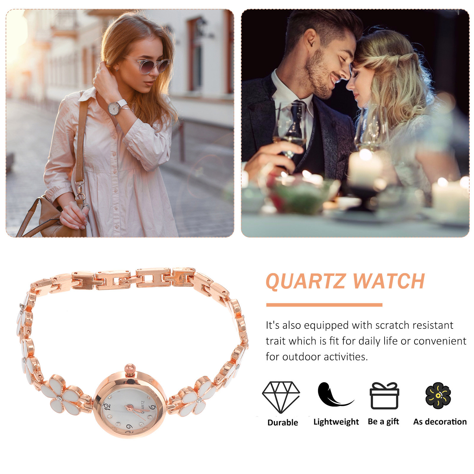 Exquisite Uhr, weißes Armband, – Luxury Women'S Watch Bewertung und Preis