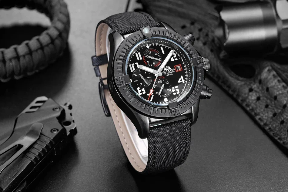 Automatische Herrenuhr, selbst – Luxury Watch All Black Bewertung und Preis