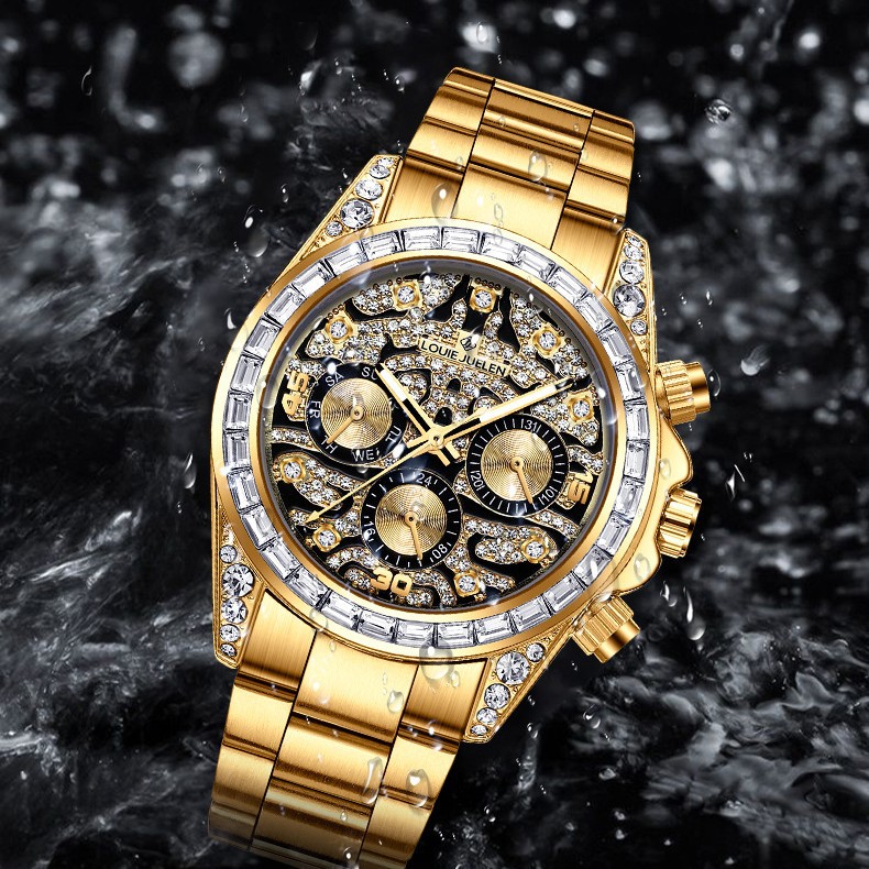 Edelstahl Neue Goldene Sechs-Z – Moonphase Complication Watch Bewertung und Preis